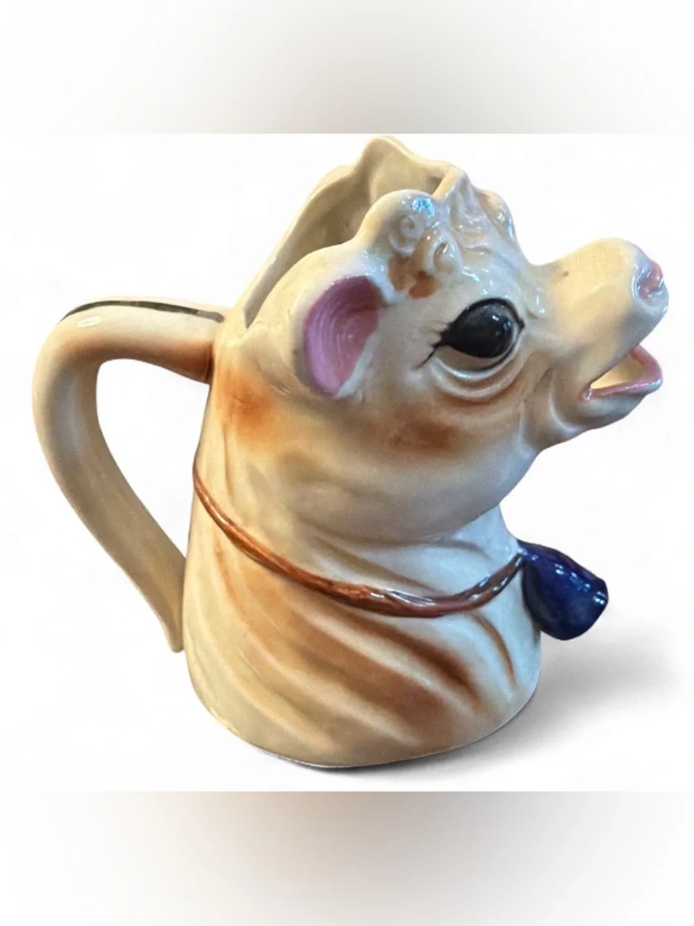 Vintage Elsie the Cow Borden Hand Painted Ceramic Creamer Pourer Animal Pitcher
